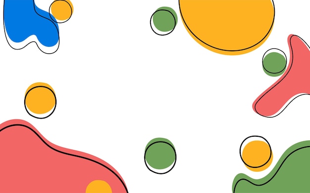 Hand drawn minimal trendy organic abstract designs and shapes background