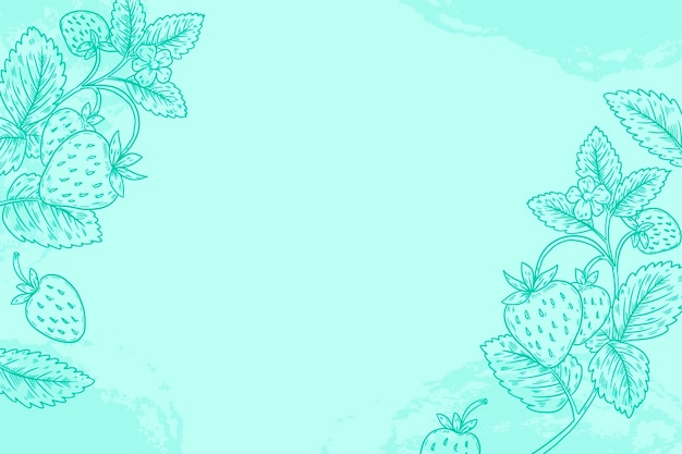 Hand drawn mint background