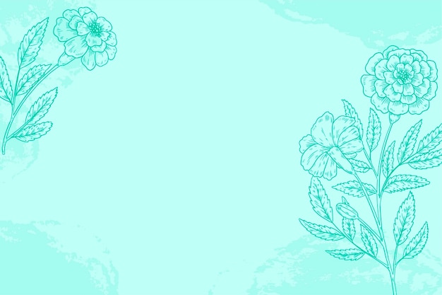 Hand drawn mint background