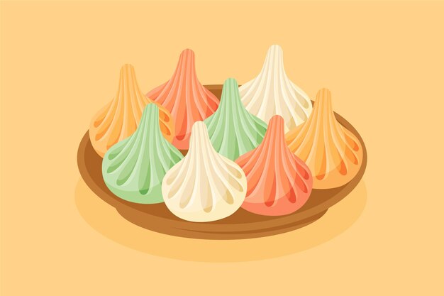 Vector hand drawn modak illustration