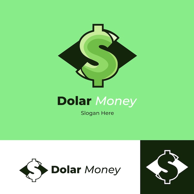 Vector hand drawn money logo design