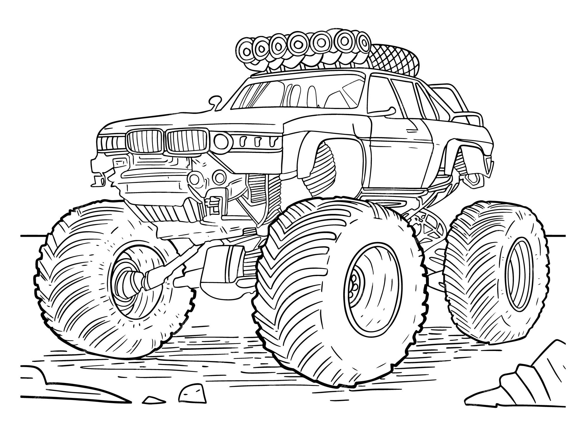 Monster Energy Monster Truck coloring page