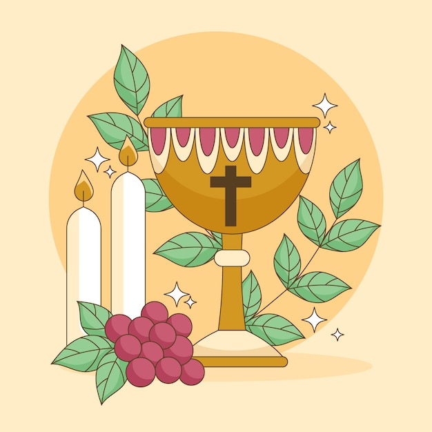 Vector hand drawn monstrance illustration