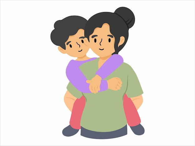 hand drawn mother day illustration