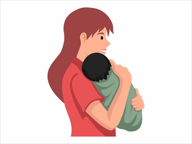 손으로 그린 어머니 지주 아기 그림