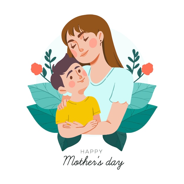 Hand drawn mother's day concept