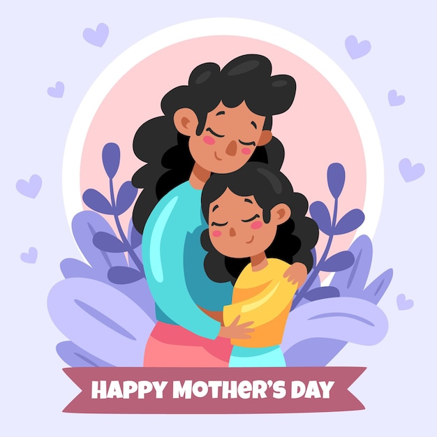 Hand drawn mother's day illustration