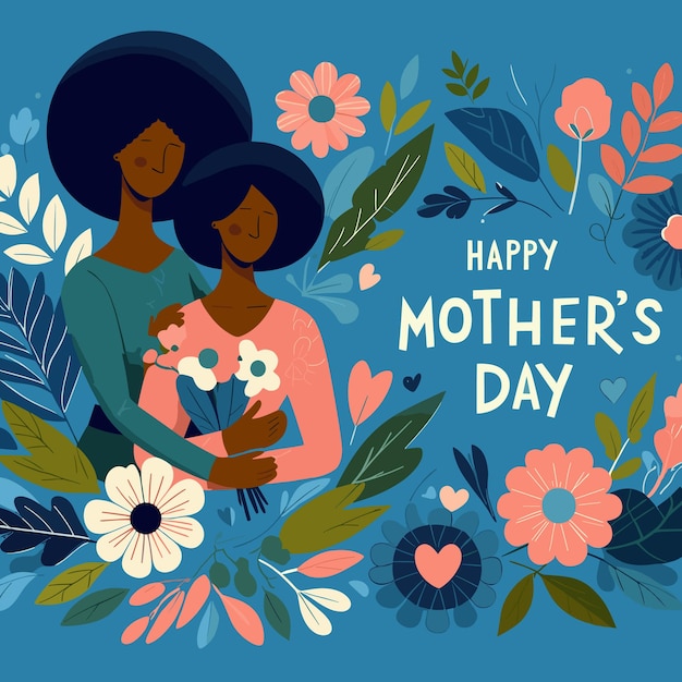 Hand drawn Mothers day lettering