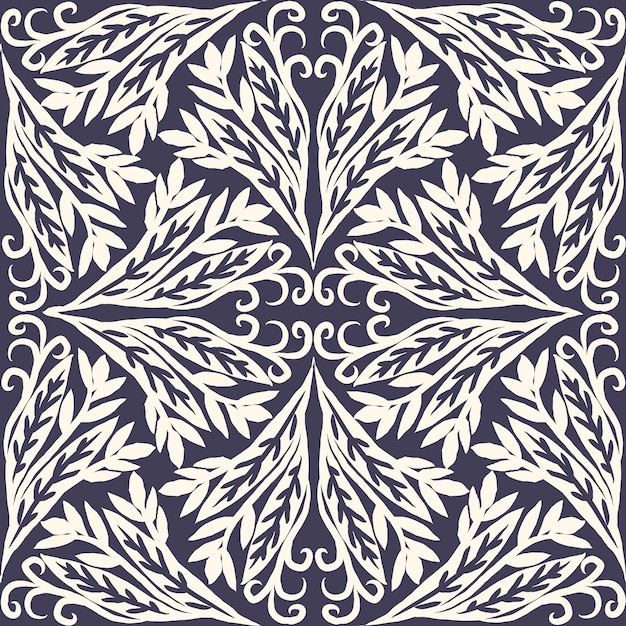 Vector hand drawn motif pattern