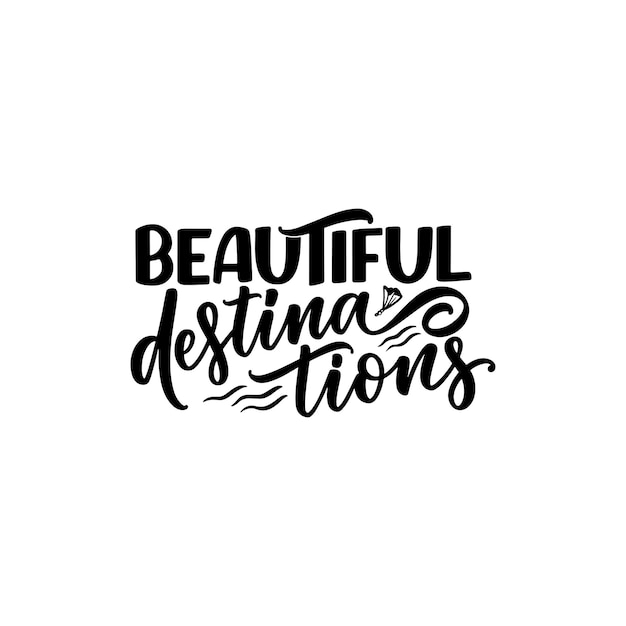 Hand drawn motivation lettering phrase in modern calligraphy style Inspiration slogan