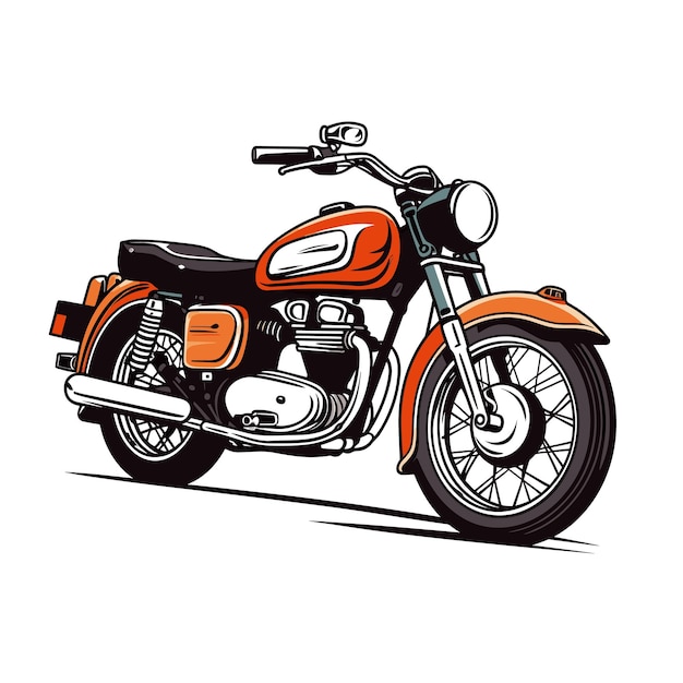 Hand drawn motorcycle illustration