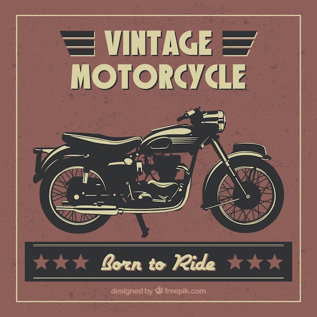 Moto d'epoca sfondo disegnato a mano