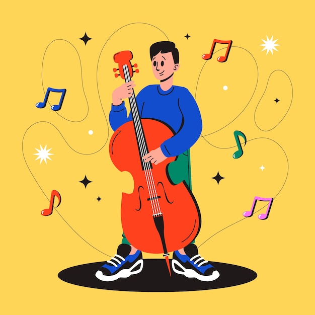 hand drawn music concert illustration