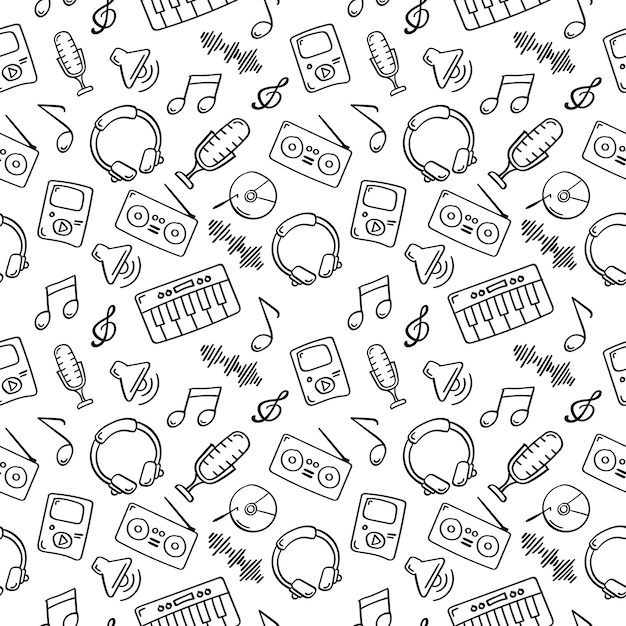 Premium Vector Hand drawn game seamless pattern, drawn game