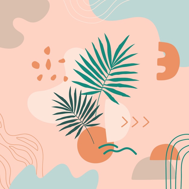 hand drawn muted colors illustration