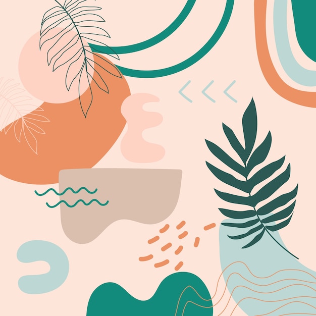 hand drawn muted colors illustration