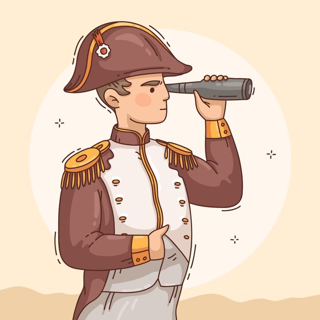 Hand drawn napoleon illustration