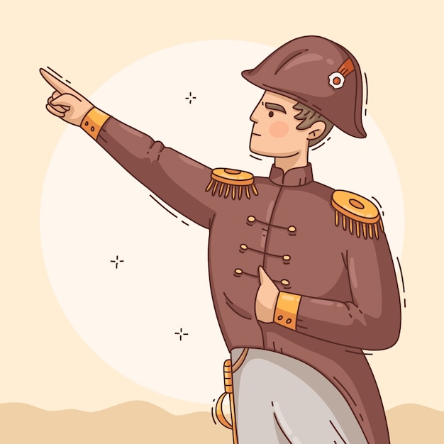 Vector hand drawn napoleon illustration