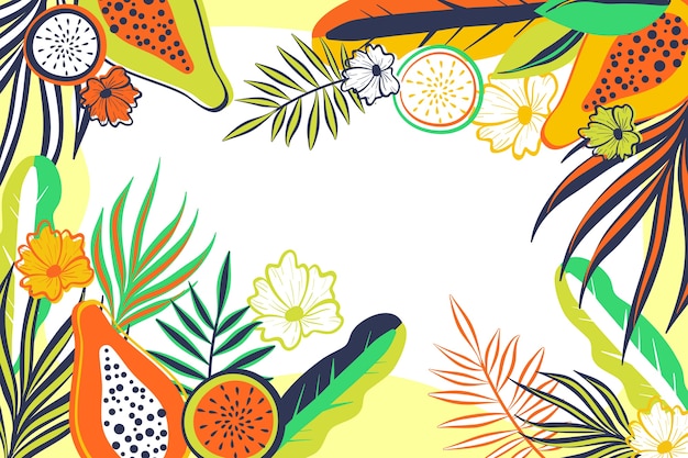 Vector hand drawn nature background