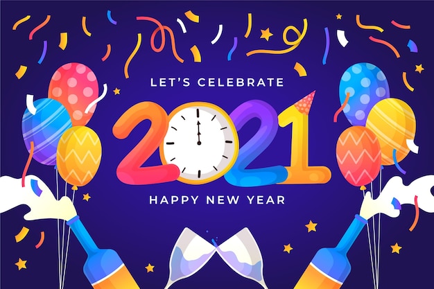 hand drawn new year 2021 background