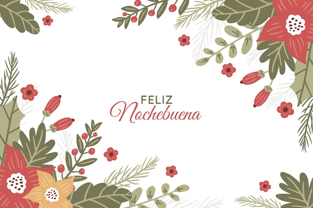 Hand drawn nochebuena background