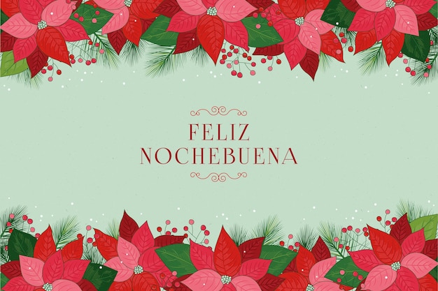 손으로 그린 Nochebuena 배경