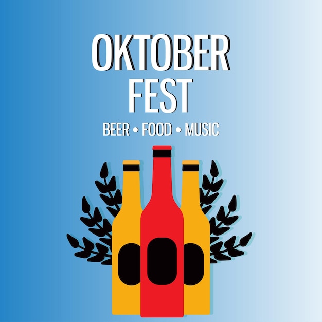 Hand drawn oktoberfest beer festival