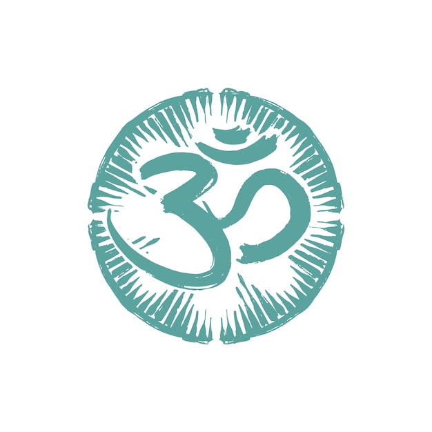 Hand drawn om symbol design