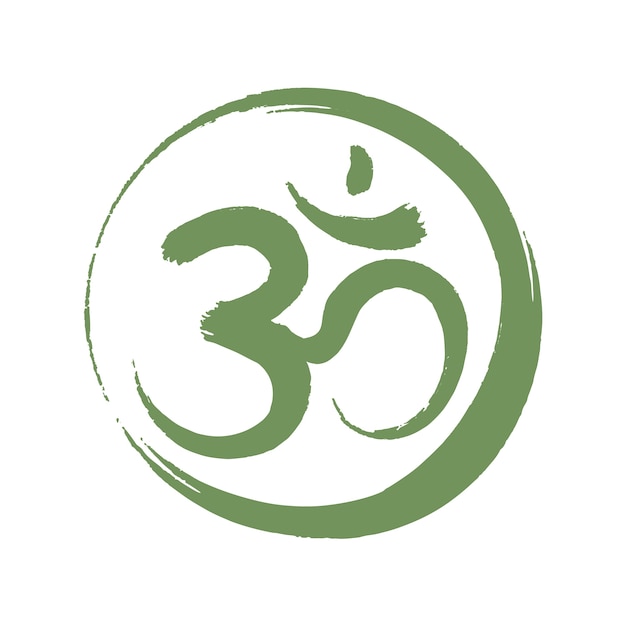 Vector hand drawn om symbol design