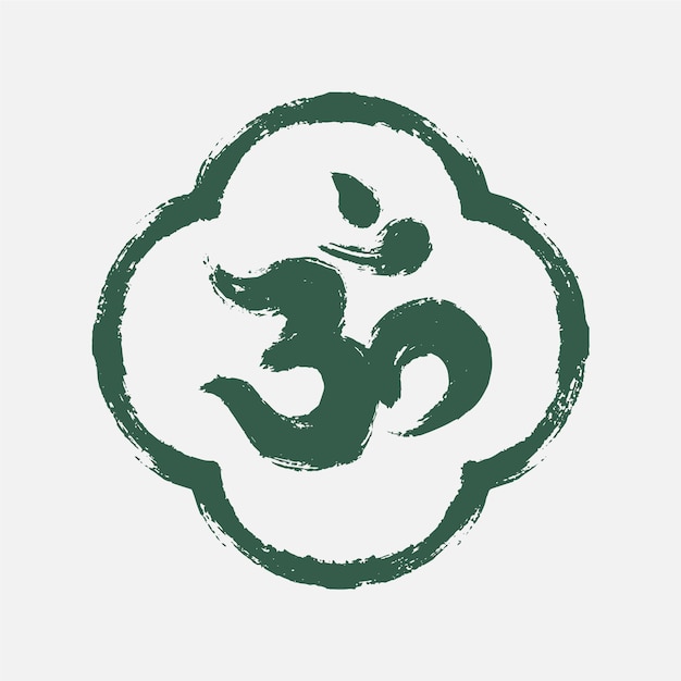 Vector hand drawn om symbol