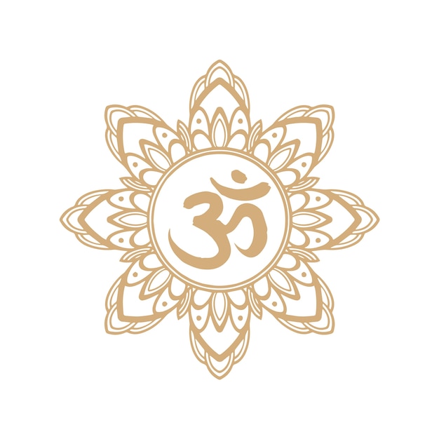 Vector hand drawn om symbol