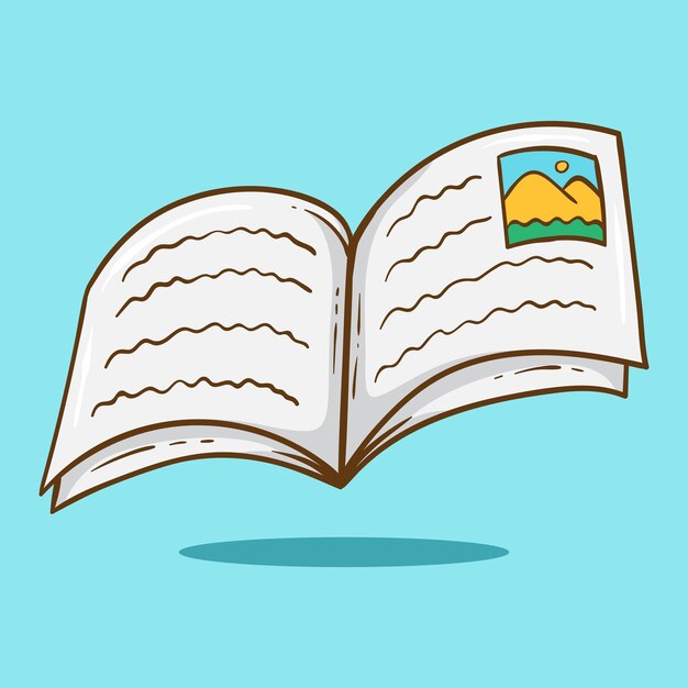 hand drawn open book hand drawn style vector illustrations