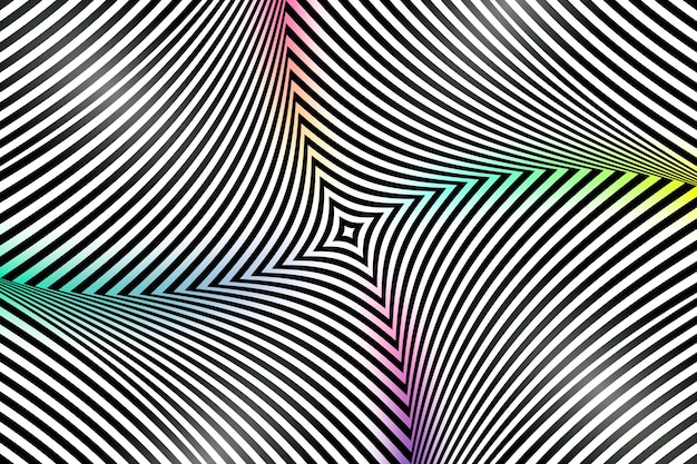 Vector hand drawn optical illusion background