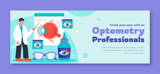 Vector hand drawn optometrist template