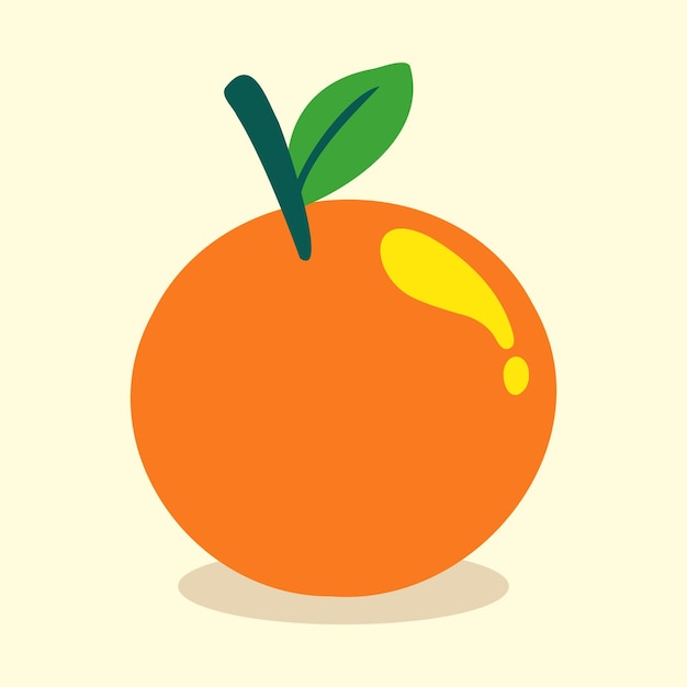 Ручной обращается апельсин свежие фрукты тропические фрукты здоровое питание фрукты векторный дизайн иллюстрации