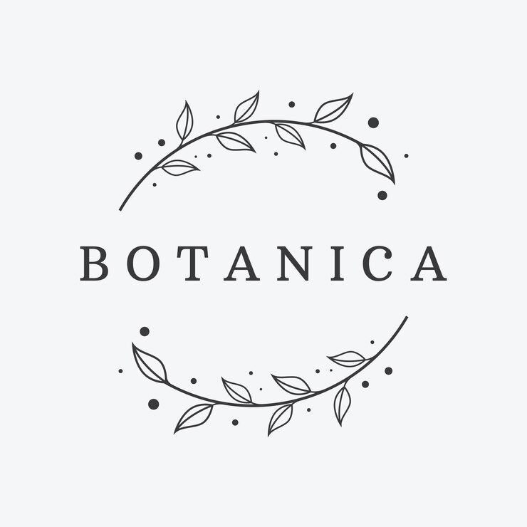 Hand drawn organic botanical organic feminine delicate Logo design for florist wedding badge photographer and beauty