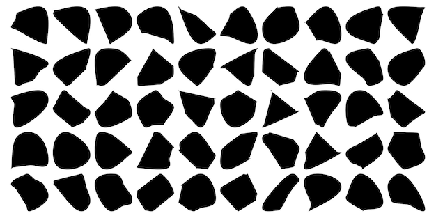 Hand Drawn Organic Shapes Set 50