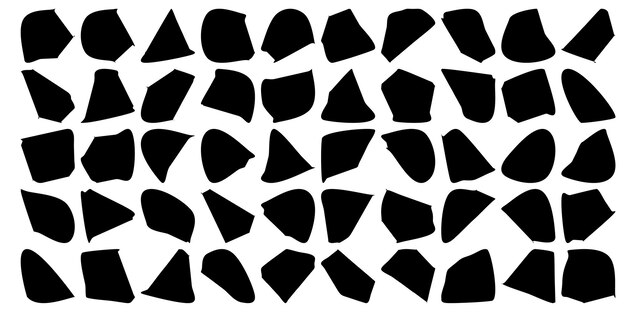 Hand drawn organic shapes set 50