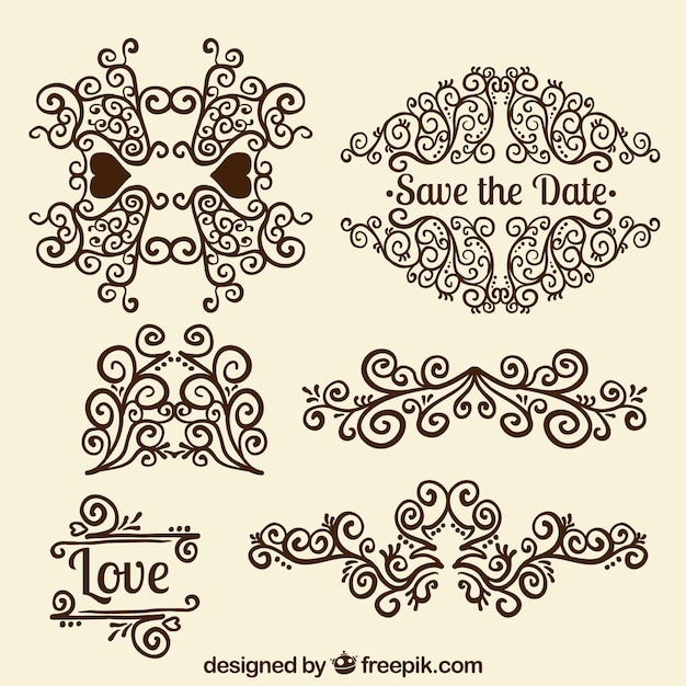 Vector hand drawn ornamental decoration