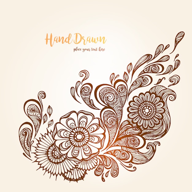 Vector hand drawn ornamental highly detailed abstract.