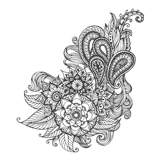 Hand drawn Ornamental highly detailed abstract.