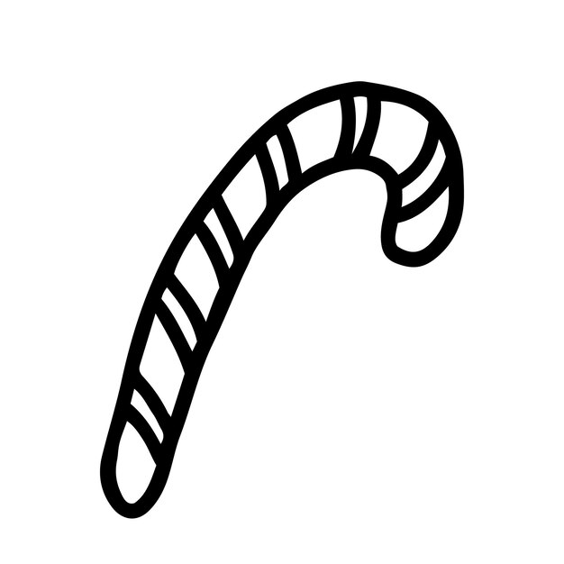 Premium Vector Hand drawn outline illustration of candy cane heart