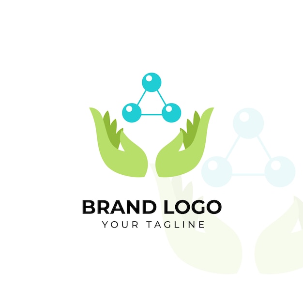 Vector hand drawn ozone therapy logo