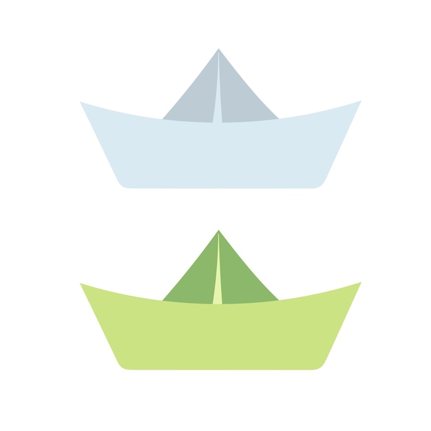 Ручной обращается бумажные лодки иконки простой рисунок корабля оригами