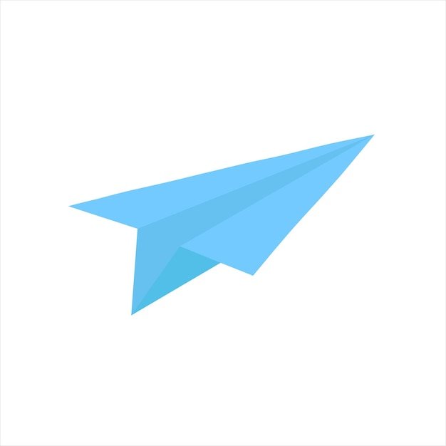 Hand drawn paper plane icon in flat style Paper plane vector icon for web design isolated