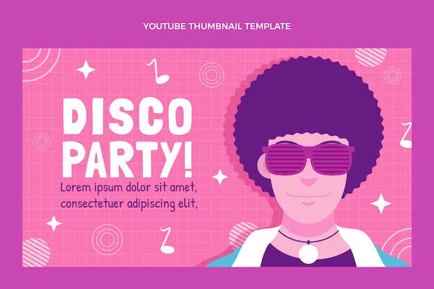 Vector hand drawn party youtube thumbnail