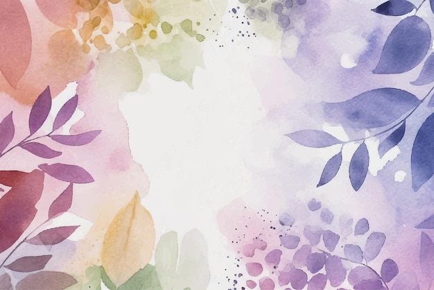 Hand drawn pastel color floral background