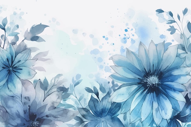 手描きパステルカラーの花の背景