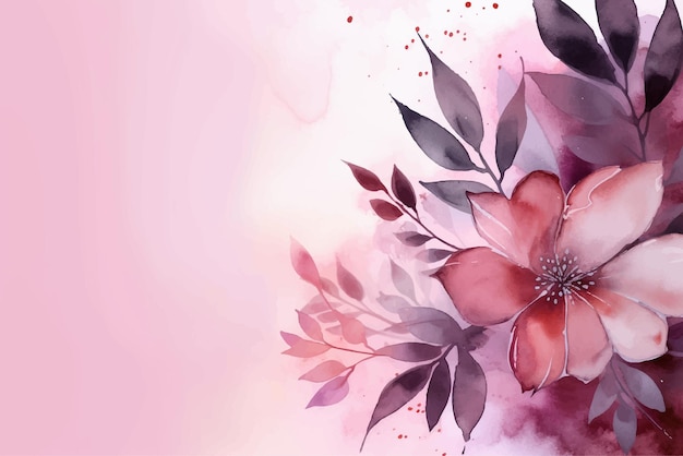 手描きパステルカラーの花の背景