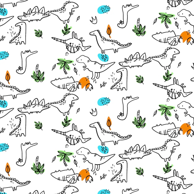 Vector hand drawn pattern background